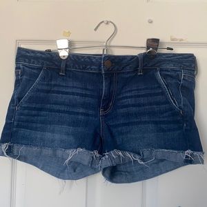 American Eagle Blue Jean Stretch Shorts (Plus Size)